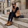 image:imageCUSHIONAIRE Britain Genuine Suede Chelsea Ankle Boots for Women  Water Resistant Suede Side Gore Panels Cushioned Insole Lug Outsole Chelsea Boots for Women Rear Pull TabTan