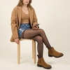 image:imageCUSHIONAIRE Britain Genuine Suede Chelsea Ankle Boots for Women  Water Resistant Suede Side Gore Panels Cushioned Insole Lug Outsole Chelsea Boots for Women Rear Pull TabTan