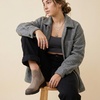 image:imageCUSHIONAIRE Britain Genuine Suede Chelsea Ankle Boots for Women  Water Resistant Suede Side Gore Panels Cushioned Insole Lug Outsole Chelsea Boots for Women Rear Pull TabTaupe