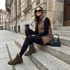 image:imageCUSHIONAIRE Britain Genuine Suede Chelsea Ankle Boots for Women  Water Resistant Suede Side Gore Panels Cushioned Insole Lug Outsole Chelsea Boots for Women Rear Pull TabBrown