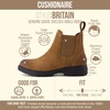 image:imageCUSHIONAIRE Britain Genuine Suede Chelsea Ankle Boots for Women  Water Resistant Suede Side Gore Panels Cushioned Insole Lug Outsole Chelsea Boots for Women Rear Pull TabTan