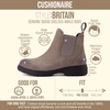 image:imageCUSHIONAIRE Britain Genuine Suede Chelsea Ankle Boots for Women  Water Resistant Suede Side Gore Panels Cushioned Insole Lug Outsole Chelsea Boots for Women Rear Pull TabTaupe