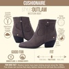 image:imageCUSHIONAIRE Outlaw Cowboy Boots for Women Western Ankle BootiesGrey