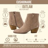 image:imageCUSHIONAIRE Outlaw Cowboy Boots for Women Western Ankle BootiesTaupe