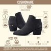 image:imageCUSHIONAIRE Rip Slip On Ankle Boots for Women with Side ZipperBlack