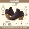 image:imageCUSHIONAIRE Rip Slip On Ankle Boots for Women with Side ZipperBrown