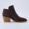 image:imageCUSHIONAIRE Rip Slip On Ankle Boots for Women with Side ZipperBrown