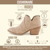 image:imageCUSHIONAIRE Rodeo Cowboy Boots for Women Pointed Toe Ankle BootieTan