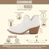 image:imageCUSHIONAIRE Rodeo Cowboy Boots for Women Pointed Toe Ankle BootieWhite