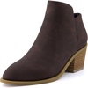 image:imageCUSHIONAIRE Rip Slip On Ankle Boots for Women with Side ZipperBrown
