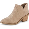 image:imageCUSHIONAIRE Rodeo Cowboy Boots for Women Pointed Toe Ankle BootieTan