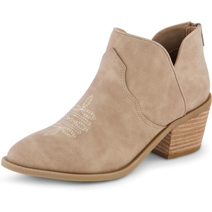 image:imageCUSHIONAIRE Rodeo Cowboy Boots for Women Pointed Toe Ankle BootieTan