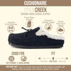 image:imageCUSHIONAIRE Creek Genuine Leather Suede Womens Slippers Casual House Shoes  Memory Foam Footbed Soft Faux Fur Lining Genuine Suede Leather Upper Indoor Outdoor Sole Classic Moccasin DesignBlack