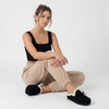 image:imageCUSHIONAIRE Creek Genuine Leather Suede Womens Slippers Casual House Shoes  Memory Foam Footbed Soft Faux Fur Lining Genuine Suede Leather Upper Indoor Outdoor Sole Classic Moccasin DesignBlack