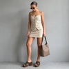 image:imageCUSHIONAIRE Markie Chunky Block Heel Sandals for Women with Faux Wood Heel and Memory FoamBlack