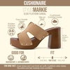 image:imageCUSHIONAIRE Markie Chunky Block Heel Sandals for Women with Faux Wood Heel and Memory FoamTan