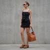 image:imageCUSHIONAIRE Markie Chunky Block Heel Sandals for Women with Faux Wood Heel and Memory FoamWhiskey