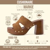 image:imageCUSHIONAIRE Markie Chunky Block Heel Sandals for Women with Faux Wood Heel and Memory FoamWhiskey