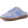 image:imageCUSHIONAIRE Bria Kids Backless Lace up Fashion Sneakers Shoes for GirlsBlue