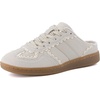 image:imageCUSHIONAIRE Bria Kids Backless Lace up Fashion Sneakers Shoes for GirlsIvory