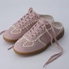 image:imageCUSHIONAIRE Bria Kids Backless Lace up Fashion Sneakers Shoes for GirlsPink