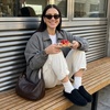 image:imageCUSHIONAIRE Casey Genuine Suede Moccasin Slippers for Women Cozy House Shoes with Moc Toe and Penny Loafer StrapBlack