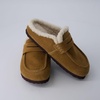image:imageCUSHIONAIRE Casey Genuine Suede Moccasin Slippers for Women Cozy House Shoes with Moc Toe and Penny Loafer StrapCamel