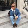 image:imageCUSHIONAIRE Casey Genuine Suede Moccasin Slippers for Women Cozy House Shoes with Moc Toe and Penny Loafer StrapChocolate