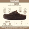 image:imageCUSHIONAIRE Casey Genuine Suede Moccasin Slippers for Women Cozy House Shoes with Moc Toe and Penny Loafer StrapChocolate