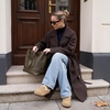 image:imageCUSHIONAIRE Casey Genuine Suede Moccasin Slippers for Women Cozy House Shoes with Moc Toe and Penny Loafer StrapSand