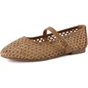 image:imageCUSHIONAIRE Darla Kids Mesh Mary Jane Ballet Flats Girls Shoes with BuckleBrown