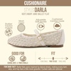 image:imageCUSHIONAIRE Darla Kids Mesh Mary Jane Ballet Flats Girls Shoes with BuckleCream