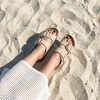 image:imageCUSHIONAIRE Laz 100 Genuine Leather Cork Footbed Slide Sandals for Women with Adjustable Buckles and Memory FoamStone