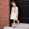 image:imageCUSHIONAIRE Missy Kids Mary Jane Flats School Shoes for Girls with Adjustable BuckleBrownPink