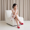 image:imageCUSHIONAIRE Missy Kids Mary Jane Flats School Shoes for Girls with Adjustable BuckleRedPink