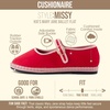 image:imageCUSHIONAIRE Missy Kids Mary Jane Flats School Shoes for Girls with Adjustable BuckleRedPink