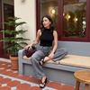 image:imageCUSHIONAIRE Mona SlipOn Lightweight Womens Sandals Comfortable Wedge Flip Flops for Women with Crossover StrapBlack