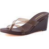 image:imageCUSHIONAIRE Mona SlipOn Lightweight Womens Sandals Comfortable Wedge Flip Flops for Women with Crossover StrapCaf