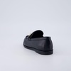 image:imageCUSHIONAIRE Rye Kids Dress Shoes Penny Loafers for Kids with Charm ChainBlack Smooth