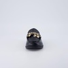 image:imageCUSHIONAIRE Rye Kids Dress Shoes Penny Loafers for Kids with Charm ChainBlack Smooth