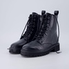 image:imageCUSHIONAIRE Ryker Vegan Leather Combat Boots for Women with Side ZipperBlack