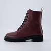 image:imageCUSHIONAIRE Ryker Vegan Leather Combat Boots for Women with Side ZipperBurgundy