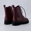 image:imageCUSHIONAIRE Ryker Vegan Leather Combat Boots for Women with Side ZipperBurgundy