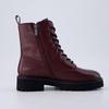image:imageCUSHIONAIRE Ryker Vegan Leather Combat Boots for Women with Side ZipperBurgundy