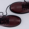 image:imageCUSHIONAIRE Ryker Vegan Leather Combat Boots for Women with Side ZipperBurgundy