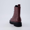 image:imageCUSHIONAIRE Ryker Vegan Leather Combat Boots for Women with Side ZipperBurgundy