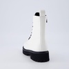 image:imageCUSHIONAIRE Ryker Vegan Leather Combat Boots for Women with Side ZipperWhite