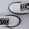 image:imageCUSHIONAIRE Ryker Vegan Leather Combat Boots for Women with Side ZipperWhite