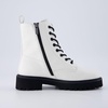image:imageCUSHIONAIRE Ryker Vegan Leather Combat Boots for Women with Side ZipperWhite