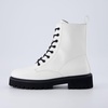 image:imageCUSHIONAIRE Ryker Vegan Leather Combat Boots for Women with Side ZipperWhite